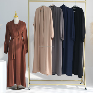 Fond de <span class=keywords><strong>Robe</strong></span> Long Musulman pour Femme, Jupe Longue Intérieure Islamique de Couleur Unie avec Élastique - Product Image 3