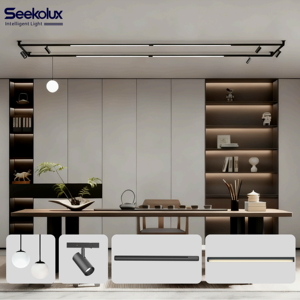 Минималистичный светодиодный трековый светильник настенный в скандинавском стиле, диммируемый, 1м, 2м, 3м, 2700K-6000K, для декора гостиной, спальни, офиса, длинный трубчатый потолочный светильник - Product Image 3