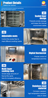 ORME-Machine à Fumer Industrielle pour Viande Bacon, Poulet Vapeur, Chambre à Saucisse, Petite Machine à Fumer pour Nourriture Poisson