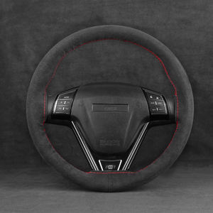 غطاء عجلة قيادة عالي الجودة من الجلد الناعم مخيط يدويًا يناسب 99% من السيارات، تصميم فاخر - Product Image 3