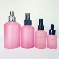 Flacons compte-gouttes/pompes à lotion en verre dépoli vert mat épaissi de 30 ml à 200 ml pour faux cils, mascara, collyre et fard à joues