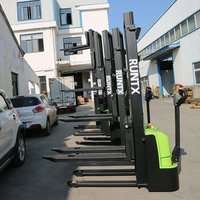 Runtx 1500kg 3300lbs 1.5 tonnes, cavalier électrique, empileur, walkie-walkie électrique avec levage initial