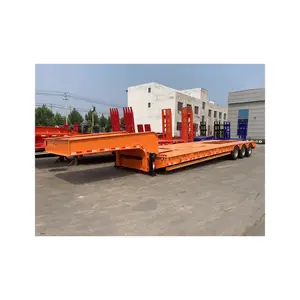 40ft 40ton 60ton lowboy Trailer nhiệm vụ nặng nề 3 trục mới và sử dụng lowbed Trailer bán