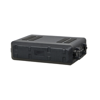 Flight case en plastique dur d'équipement fait sur commande de dimension avec le tiroir en plastique 15 "caisse de vol de support de la profondeur 2U 4U 6U pour le système audio