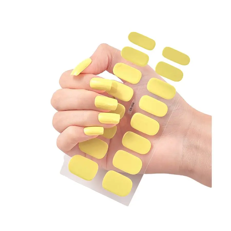 Custom Korean Style New Gel Nail Sticker With Uv Gel Nail Wraps Gel Nail Stickers Semi Cured