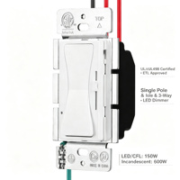 Interrupteur variateur TRIAC Hooanke homologué ETL US |   Commande unipolaire et à 3 voies pour lampes LED/incandescentes/halogènes, OEM/ODM