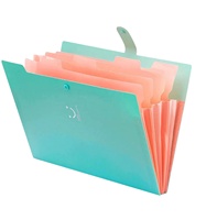 Série Morandi, classeur à 5 poches extensibles, opaque, en PP, classeur accordéon, classeur scolaire, classeur de présentation, classeur A4, classeur pour étudiants
