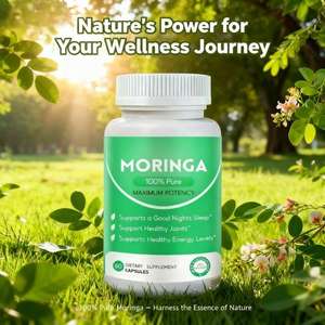كبسولات المورينجا الأكثر مبيعًا على أمازون، مكمل غذائي غني بمضادات الأكسدة والفيتامينات الأساسية والأحماض الأمينية، نباتي وطبيعي - Product Image 2