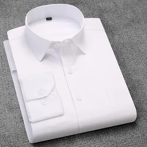Готово к отправке, 100% хлопок мужская рубашка с длинным рукавом рубашки с длинным рукавом, не требует глажки, изготовленный на заказ смокинг рубашки для мужчин
