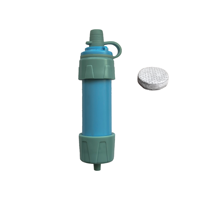 Paille filtrante portable de survie pour la randonnée et le camping, en fibre de carbone activée avec membrane UF, haute qualité, 1500L