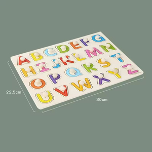 Puzzle 3D in Legno Montessori con Figure di Animali Cartoon e <span class=keywords><strong>Alfabeto</strong></span>, Giochi da Tavolo per l'Educazione Precoce dei Bambini, Giocattoli per Ragazzi e Ragazze - Product Image 3