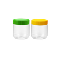 Bocaux ronds en plastique PET transparent de 250 ml avec couvercles hermétiques pour le stockage de collations, aliments secs, beurre de cacahuète, miel et confiture