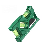 Mini niveau à bulle magnétique fort ménage niveau de haute précision Mini niveau à bulle en alliage d'aluminium multifonctionnel