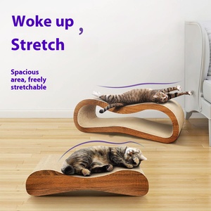 Lit pour <span class=keywords><strong>chat</strong></span> et grattoir 2 en 1 en carton personnalisé de grande taille, écologique, style classique, durable, sur le thème de Noël - Product Image 5