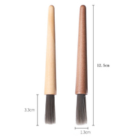 Brosse de nettoyage pour moulin à café avec manche en bois, outil de nettoyage pour moulin à expresso, brosse de nettoyage pour machine à café