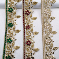 Dentelle brodée en gros, applique et bordure, dernière dentelle brodée en maille perlée et pailletée pour mariage et robe de mariée