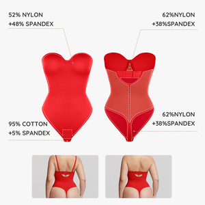 Hexin One-Piece Underwire Strapless Cups Thong <strong>Bodysuit</strong> Shapewear Slimming <strong>Body</strong> <strong>Shaper</strong> Shapewear <strong>Bodysuit</strong> for Women - Product Image 2