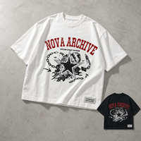 Nouveau T-shirt Streetwear Homme Oversize Personnalisé avec Logo Imprimé sur le Devant, Écologique, Respirant, 100% Coton, Vente en Gros