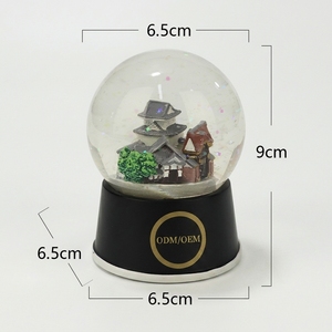 Maßgefertigte 65mm Nijo-Schloss Japan Schneekugel Kunstskulptur Themen-Kristallkugel Heimdekoration und Geschenke Weihnachts-Schneekugeln - Product Image 2