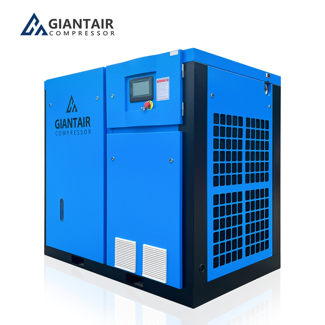 GiantAir Silent 75kw Screw Type Air Compressor 3hp Motor 220V/380V 24V 90KW Air Cooled 25bar Pressure for Mine Industries