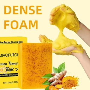 Savon Solide Éclaircissant au Curcuma Jaune Effet Bonne Mine Anti-Taches Exfoliant Hydratant Blanchissant Pour Tous Types de Peau - Product Image 5