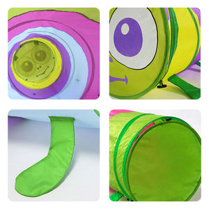 Trong nhà đồ chơi mềm ống trẻ em chơi Đường Hầm cho trẻ mới biết đi pop-up bò qua đường hầm cho trẻ em và chó làm bằng polyester bền - Product Image 3