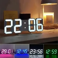 Jam Dinding LED 3D Digital Timer Lampu Malam Jam Alarm Pintar untuk Gudang Kantor Ruang Tamu Kecerahan Dapat Disesuaikan