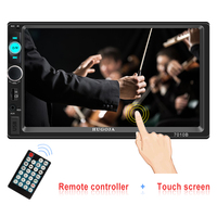 Radio de Coche 7010B 2 Din de 7 Pulgadas con Pantalla Táctil Estéreo, Mirror Link, FM, SD, USB, AUX, Bluetooth, Reproductor Multimedia de Video y Audio Mp5
