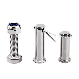 Goupille fendue en acier inoxydable 304, tête plate, goupille cylindrique avec trou, taille standard, usage général - Product Image 3