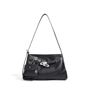 Bolso de Hombro de Moda para Mujer, de Cuero Auténtico, Estilo Vintage, con una Sola Correa, Cierre de Cremallera y Múltiples Bolsillos - Product Image 3