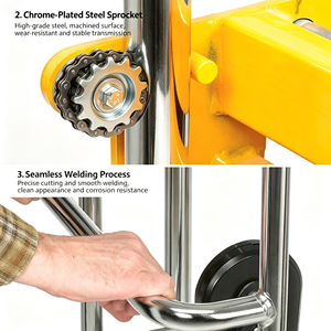 Chariot élévateur manuel à fourche réglable, 1 tonne, 2 tonnes, transpalette manuel, chariot élévateur d'entrepôt, kit CE, neuf, promotionnel - Product Image 4