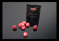 Puntas de Taco de Billar ASN-HSPT-TZ Premium de 8 Capas y 14 mm, 11 Piezas/Bolsa, Puntas de Cuero Rojas y Negras de Alta Calidad, Dureza S/H/M