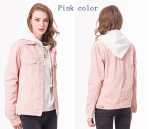 <span class=keywords><strong>Giacca</strong></span> di jeans da <span class=keywords><strong>donna</strong></span> di colore bianco per il nuovo anno e la primavera - Product Image 3