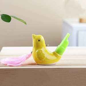 Silbato de agua de cerámica con boquilla de plástico, silbato de agua con forma de animal lindo con cordón para niños, juguete musical - Product Image 6