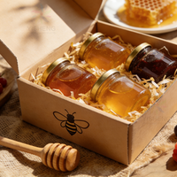 Boîte d'expédition écologique en matériaux recyclés pour pot de miel, crème cosmétique, emballage cadeau personnalisé avec inserts en éponge