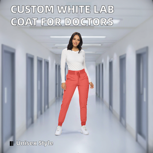 Bata de laboratorio personalizada Sike de alta resistencia, de tela tejida de algodón y poliéster, blanca, con protección contra agujas para médicos, uniformes de hospital de manga larga - Product Image 2