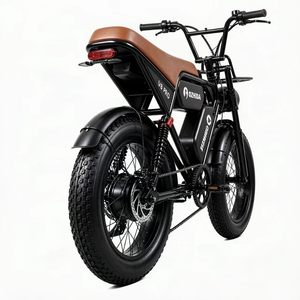 20 * 4-inch <b>Fat</b> Tire 48V15ah Lithium Battery Brushless Dual Suspension Dual Disc Brake Retro City Electric Mountain <b>Bike</b> - Product Image 3