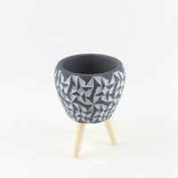 Pot de fleur de girafe de conception américaine coréenne africaine Jardinière en ciment avec girafe complexe et motif floral