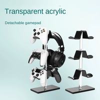 Support de contrôleur en acrylique moderne portable personnalisé en usine à 3 niveaux Base noire renforcée à rotation 360 pour contrôleur de jeu