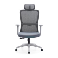 Chaise pivotante de bureau Foshan avec émerillon en tissu ergonomique en maille à pattes croisées pour directeur d'invité inclinable pour l'école à domicile