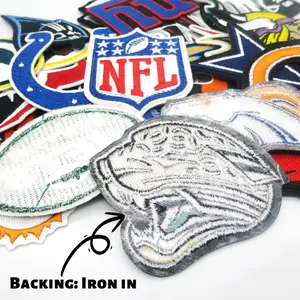 American Football NFL Sports Bestickter Team Logo Patch mit Bügel rücken