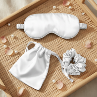 Ensemble de masques de sommeil en satin de luxe avec logo personnalisé professionnel pour cadeau de demoiselle d'honneur et spa