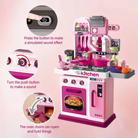 Ensemble de jouets de cuisine pour enfants avec éclairage et musique Simulation de cuisine Support d'ustensiles de cuisine