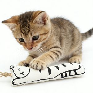 Jouet pour chat en forme de poisson à la catnip, personnalisable avec logo, vente en gros - Product Image 3
