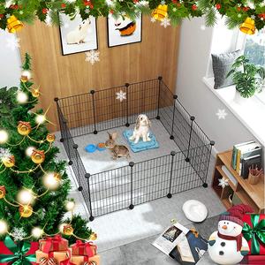 Pabrik Langsung Menjual 12 Panel Kawat Luar Ruangan dan Dalam Ruangan Dapat Dilipat Playpen Hewan Peliharaan Pagar Portabel untuk Hewan Kecil - Product Image 4