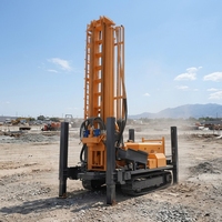 Pompe de forage portable sur chenilles à moteur diesel, robuste tout-terrain, pour puits d'eau, profondeur max. 800m, qualité supérieure, prix usine