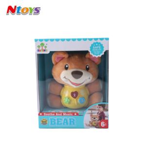 Jouet <span class=keywords><strong>ours</strong></span> en peluche de bonne qualité avec lumières et musique-Animal en peluche doux pour l'éducation précoce des enfants et la fête - Product Image 2