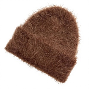 Gorro Unisex Ajustable de Punto, Color Sólido, Estilo Casual, 100% Acrílico, Diseño con Puño, para Uso Diario en Adultos, Gorro de Mohair - Product Image 4
