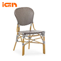 Chaises de salle à manger en rotin pour l'extérieur, mobilier commercial, chaises de jardin, chaises de terrasse, chaises de restaurant