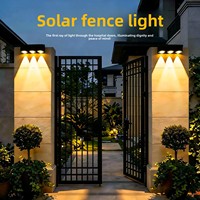 Lampe murale de jardin à LED 36V à énergie solaire, étanche IP65, ultra-lumineuse, avec contrôle de la lumière pour une utilisation en extérieur